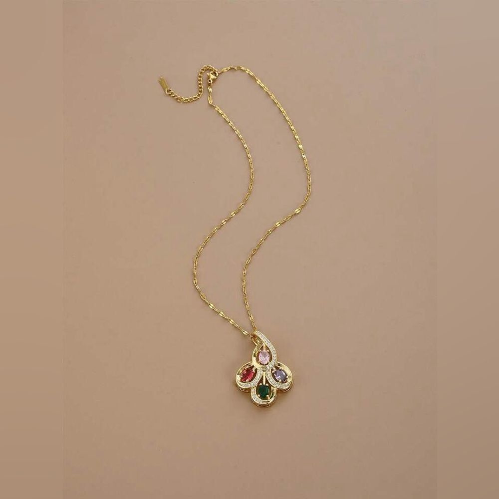 Vintage flower necklace N702